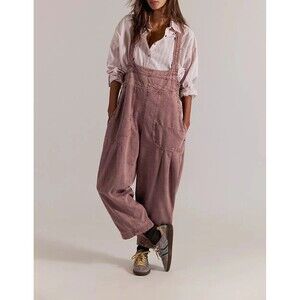 Free People We The Free Felix Tapered Overalls Jumpsuit Pinafore Solid XS 287217